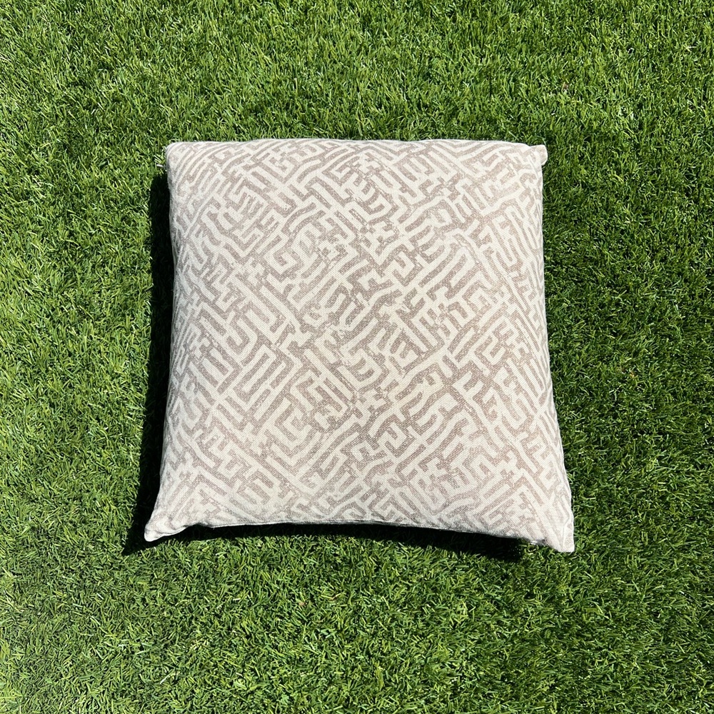 ZAK+FOX Designer Geometric Patterned Throw Pillow in Neutral Colors -2 available